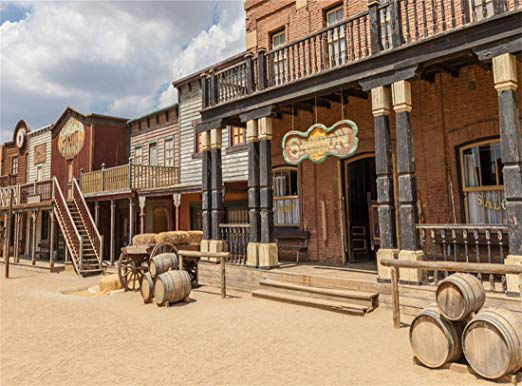 Wild West Town Photo Backdrop